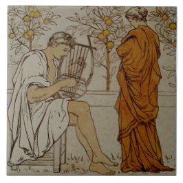 Repro Wedgwood Neoklassisk Orange Grove-musiker Kakelplatta