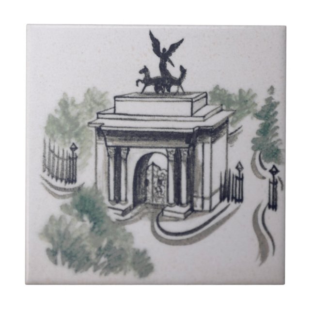 Repro Wellington Arch London Victorian Tile Kakelplatta (Framsidan)