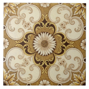 Reproduction Antique Minton China Victorian Kakelplatta