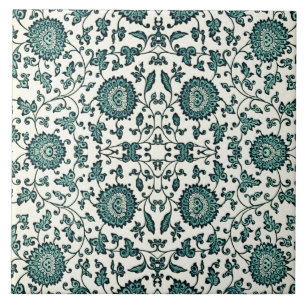 Reproduction art nouveau China Blommönster Reprodu Kakelplatta