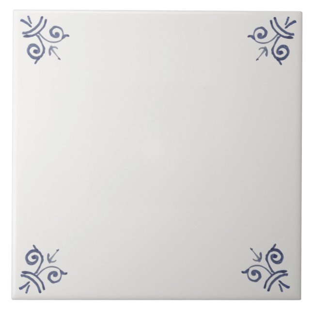 Reproduction Dutch Delft Mix & Match Fält Tile Kakelplatta (Framsidan)
