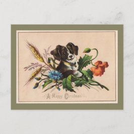 Reproduction lycklig Hund Vintage Reproduction Helg Vykort
