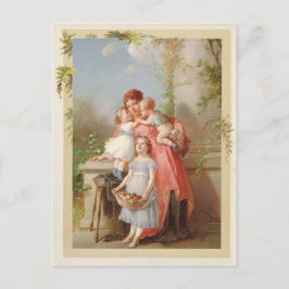 Reproduction mor and Children Vintage Reproduction Vykort