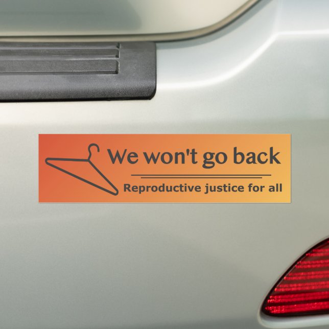 Reproductive Justice Bumper Sticker (orange) Bildekal (På Bil)