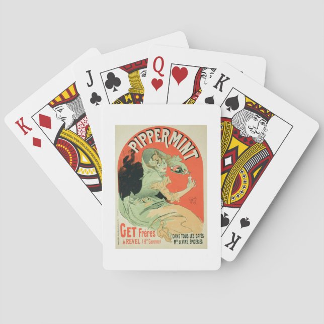 Reproduktion av en affischadvertizing casinokort (Baksidan)