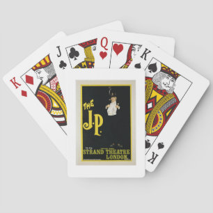 Reproduktion av en affischadvertizing "J.P.EN" på Casinokort