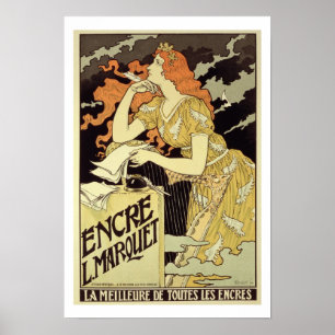 Reproduktion av en affischadvertizing 'Marquet Ink Poster