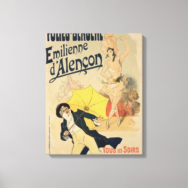 Reproduktion av en poster reklam "Emile d'Alen" Canvastryck (Framsida)
