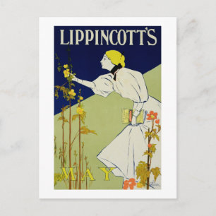 Reproduktion av en poster reklam för Lippincott Vykort