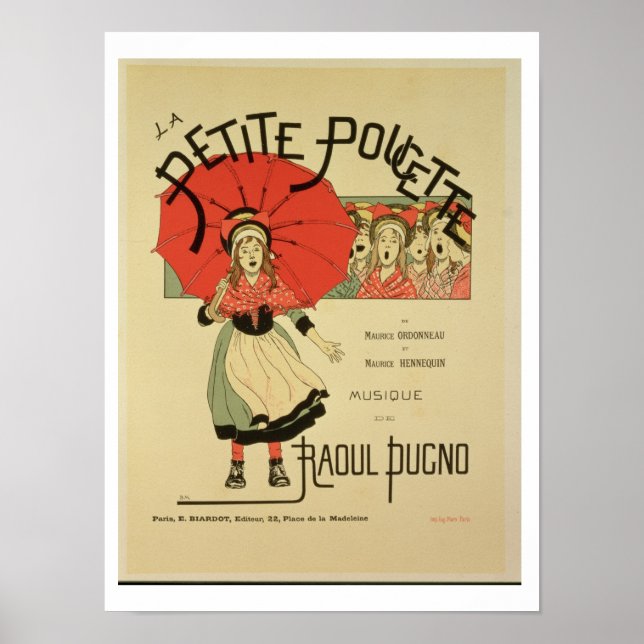 Reproduktion av en poster reklam för operetta (Framsidan)