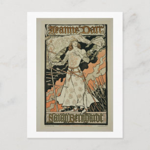 Reproduktion av en poster reklam "Joan of Arc" Vykort