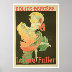 Reproduktion av en Poster reklam "Loie Fuller"