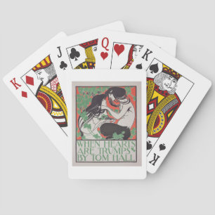 Reproduktion av en poster reklam "När hörsel Casinokort