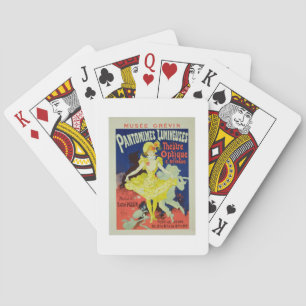 Reproduktion av en Poster reklam "Pantomimes L. Kortlek