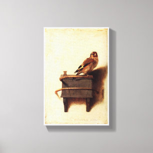Reproduktion av Goldfinch Carel Fabritius Canvastryck