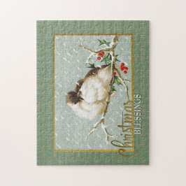 Reproduktion av Vintagen SnowBirds under jul Pussel
