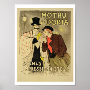Reproduktionen av en affischadvertizing 'Mothu och Poster
