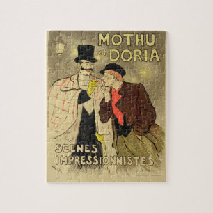 Reproduktionen av en affischadvertizing 'Mothu och Pussel