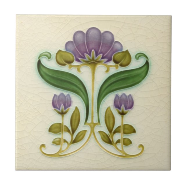 Reproduktionsantikviteten för art nouveau AN015 Kakelplatta (Framsidan)