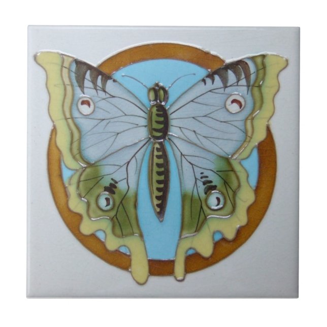 Reproduktionsantikviteten för art nouveau AN016 Kakelplatta (Framsidan)