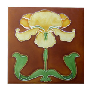 Reproduktionsantikviteten för art nouveau AN023 Kakelplatta