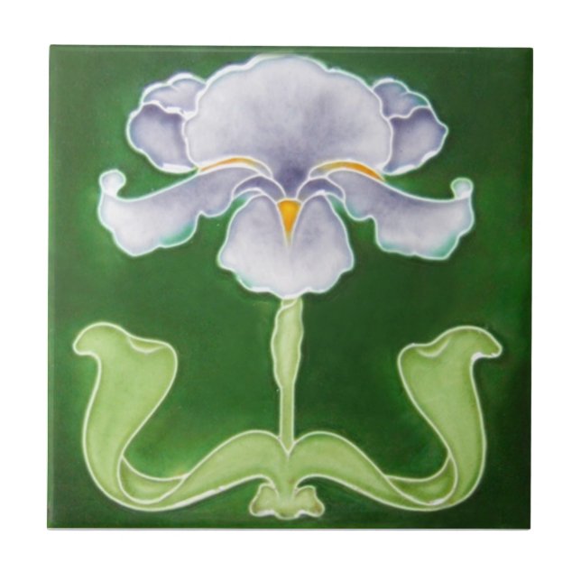 Reproduktionsantikviteten för art nouveau AN037 Kakelplatta (Framsidan)