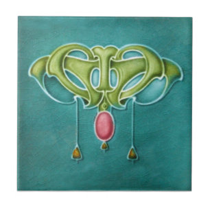Reproduktionsantikviteten för art nouveau AN041 Kakelplatta