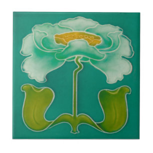 Reproduktionsantikviteten för art nouveau AN054 Kakelplatta