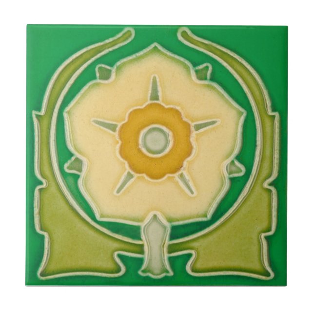 Reproduktionsantikviteten för art nouveau AN088 Kakelplatta (Framsidan)