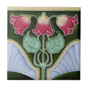 Reproduktionsantikviteten för art nouveau AN111 Kakelplatta