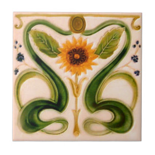 Reproduktionsantikviteten för art nouveau AN113 Kakelplatta