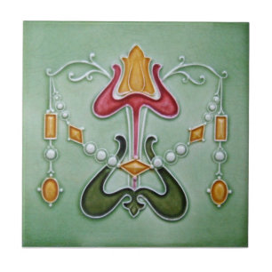Reproduktionsantikviteten för art nouveau AN123 Kakelplatta