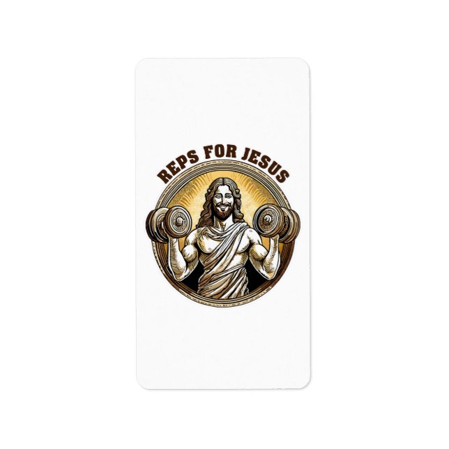 Reps för Jesus Adressetikett (Framsidan)