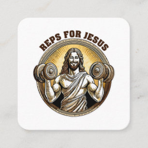 Reps för Jesus Fyrkantigt Visitkort