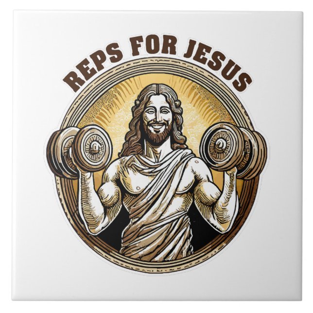 Reps för Jesus Kakelplatta (Framsidan)