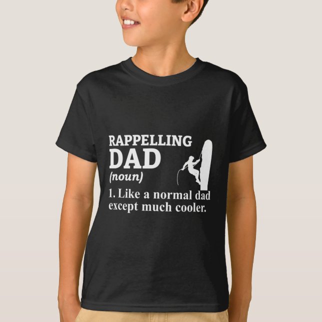 Repsnurrande pappa kanjonrep klättring  t shirt (Framsida)