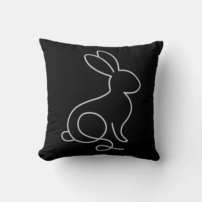 Repssak Bunny Kanin Minimal Modern Design Kudde (Framsida)