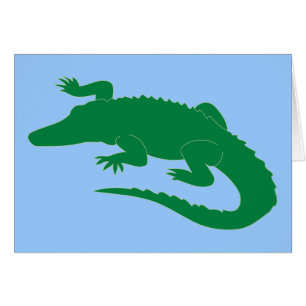 Reptil för krokodilalligatoralligator hälsningskort