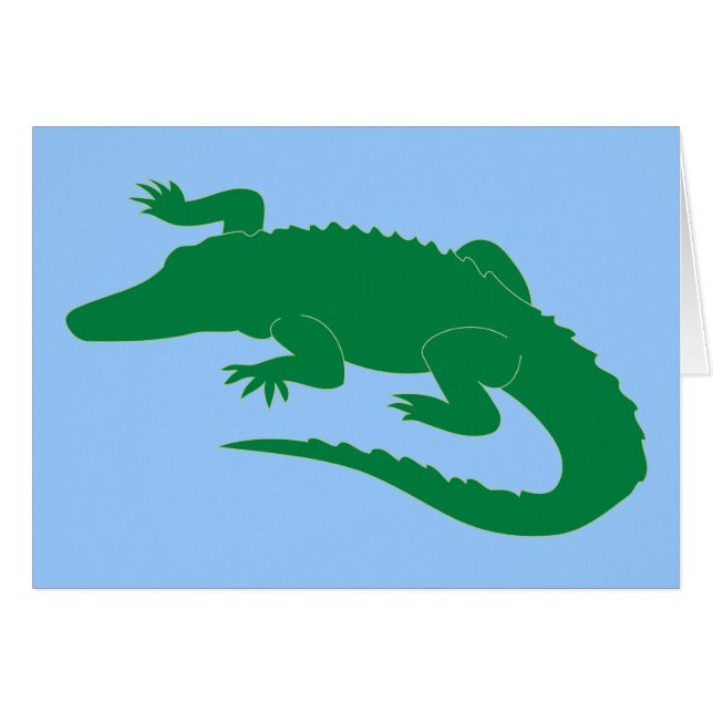 Reptil för krokodilalligatoralligator hälsningskort (Framsidan Horizontal)