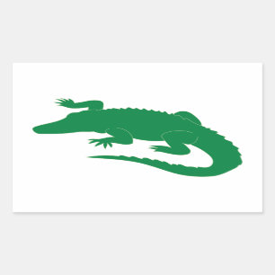 Reptil för krokodilalligatoralligator rektangulärt klistermärke