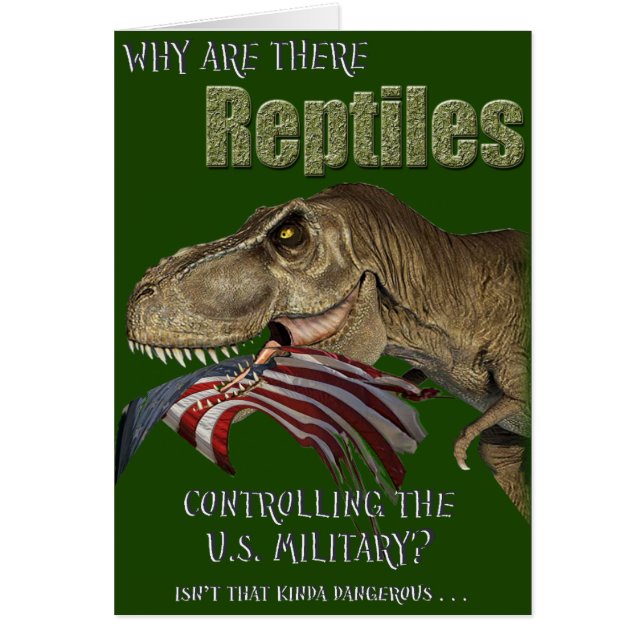 Reptil kontrollerad militär hälsningskort (Framsidan)