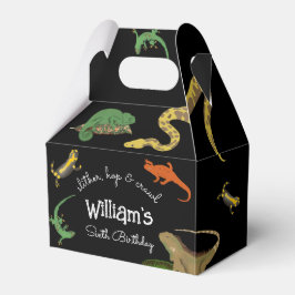 Reptil, Lizards och Amphibians Barns födelsedag Presentaskar
