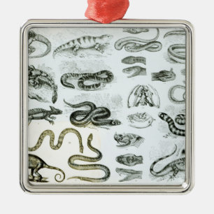 Reptilar, ormar och ödlor julgransprydnad metall