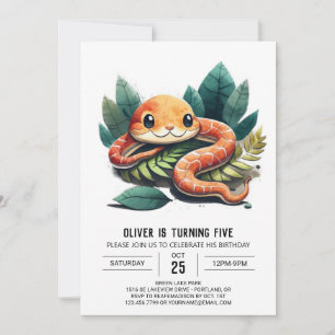 Reptiläventyr Födelsedagsinbjudan Inbjudningar