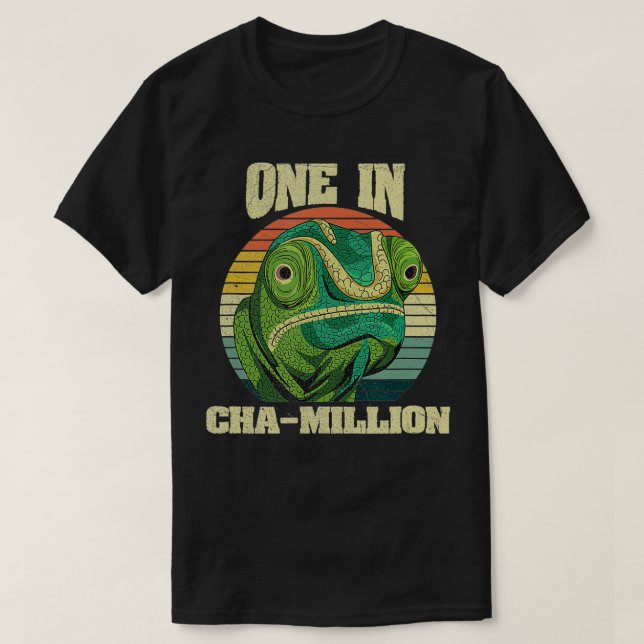 Reptilcitat för en Chameleon-förädlare T Shirt (Design framsida)