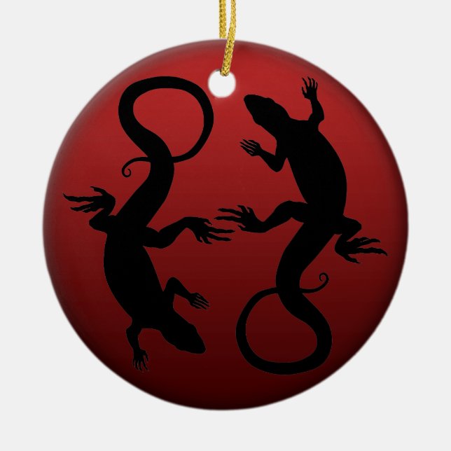 ReptilDekorationen Lizard Ornament Personlig (Framsidan)