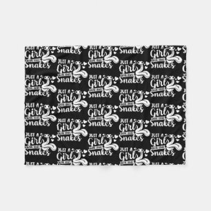 Reptile Älskare är bara en flicka som Kärlek snurr Fleecefilt