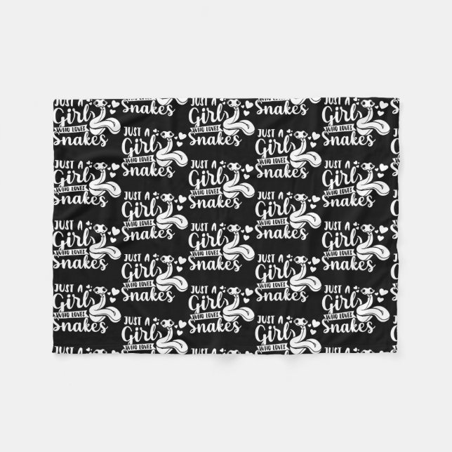 Reptile Älskare är bara en flicka som Kärlek snurr Fleecefilt (Framsidan (Horisontell))