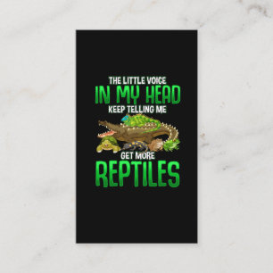 Reptile älskare Gifts snake groda och sköldpaddo Visitkort