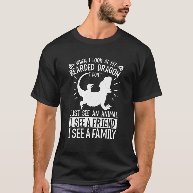 Reptile Grapic Saying For   Bearded Dragon T Shirt (Framsida)